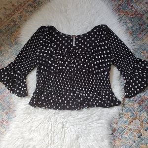 Free People | A Bit of Something Sweet Polka Dot Blouse